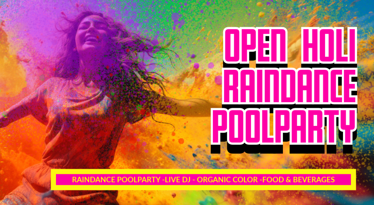 Open Holi Rain Dance Pool Party | HOLI 2024