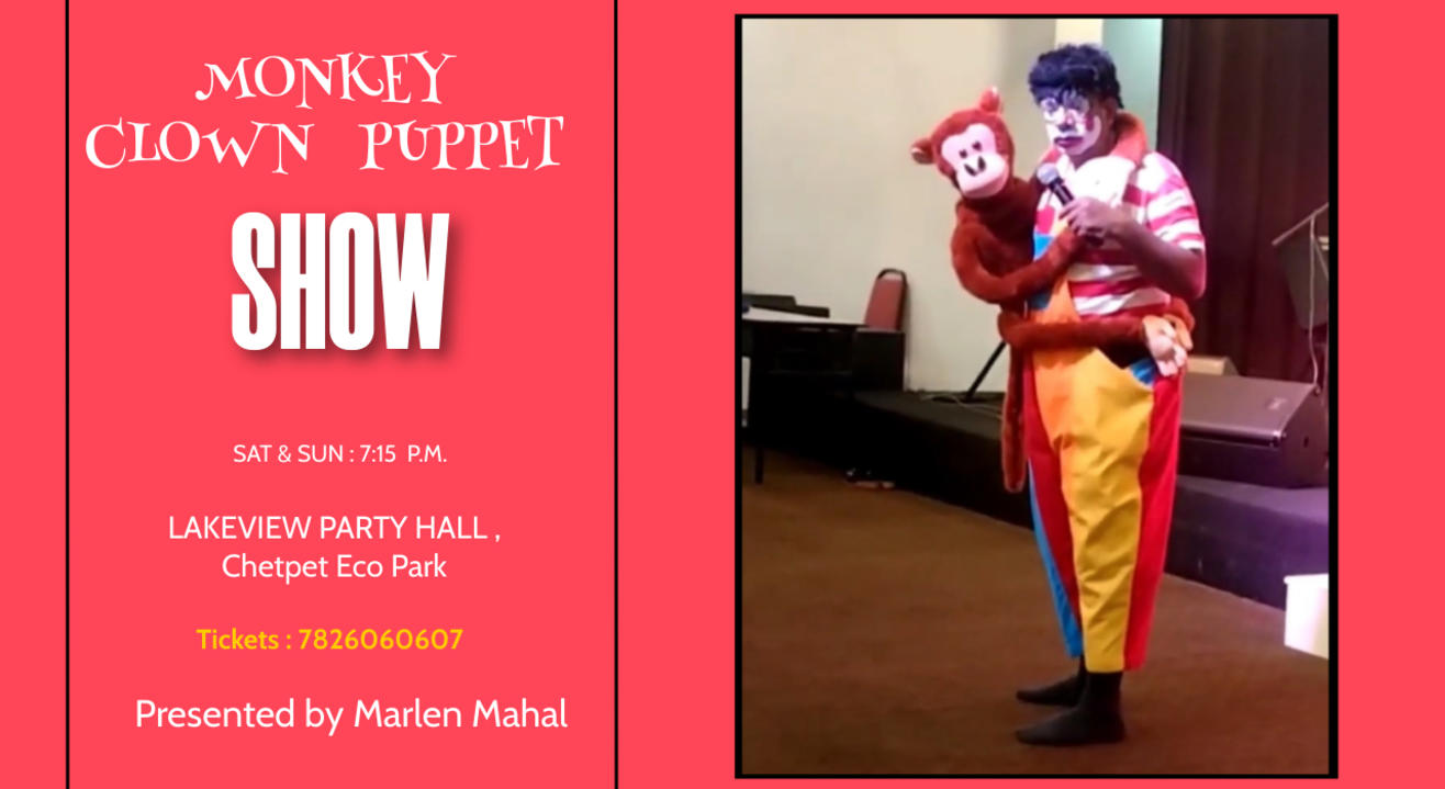 Kids Entertainment Glove Puppet Show in LAKE VIEW PARTY HALL  AC in Chetpet Eco Park, Chennai, Fun & Comedy Show