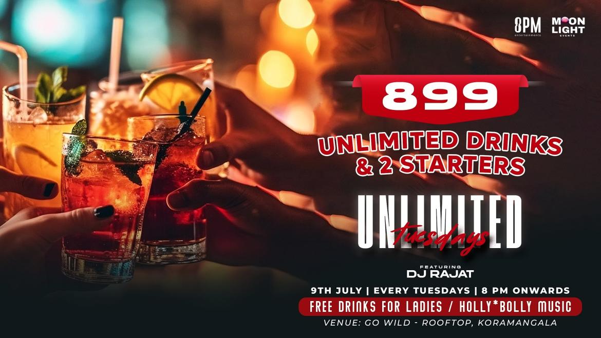 Unlimited Tuesdays @ Gowild rooftop Koramangala