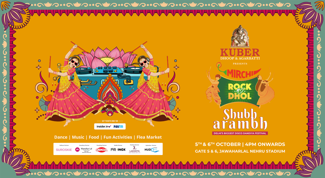 Rock N Dhol Shubharambh – Delhi’s Biggest Disco Dandiya Festival | Navratri 2024