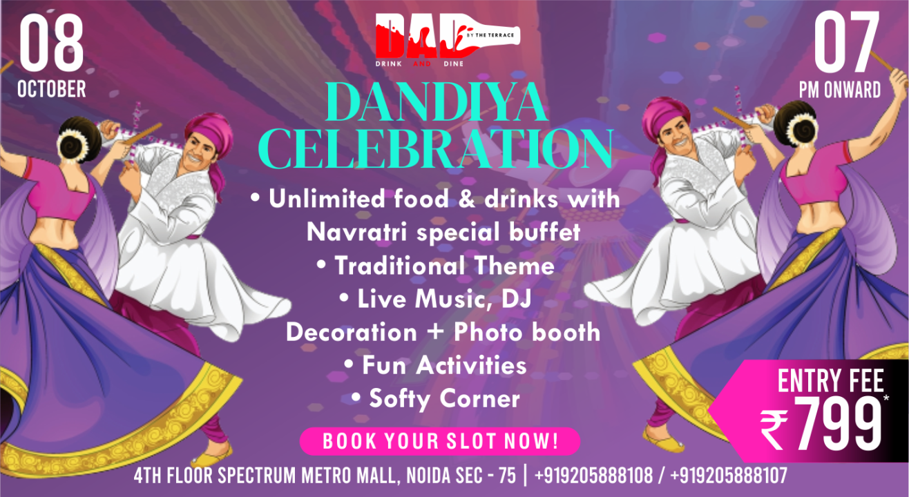 Biggest Dandiya Celebration in Noida at Drink and Dine | Navratri 2024