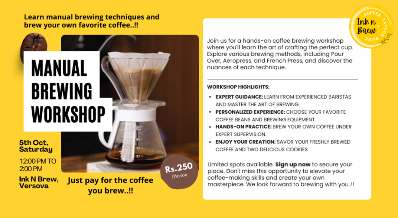 Brew Your Perfect Cup: An Immersive Manual Brewing Workshop