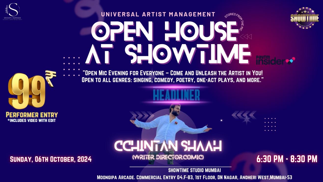 Open House At Showtime - Open Mic Eve