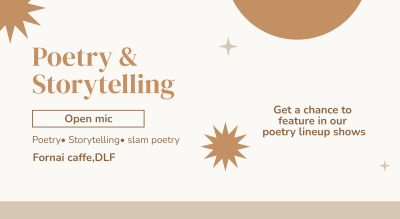 Poetry and storytelling Open mic