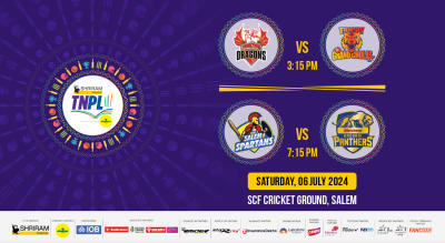 Shriram Capital TNPL 2024 - Dindigul Dragons vs Trichy Grand Cholas and SKM Salem Spartans vs Siechem Madurai Panthers