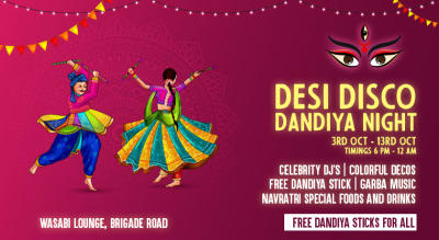 Brigade Road Biggest Desi Disco Dandiya Night | Navratri 2024