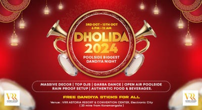 Dholida 2024 : Open Air Poolside Biggest Dandiya Night | Navratri 2024