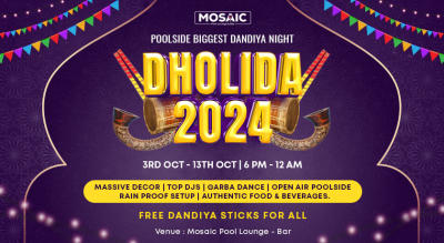 Dholida 2024 : Open Air Poolside Biggest Dandiya Night Season 3 | Navratri 2024