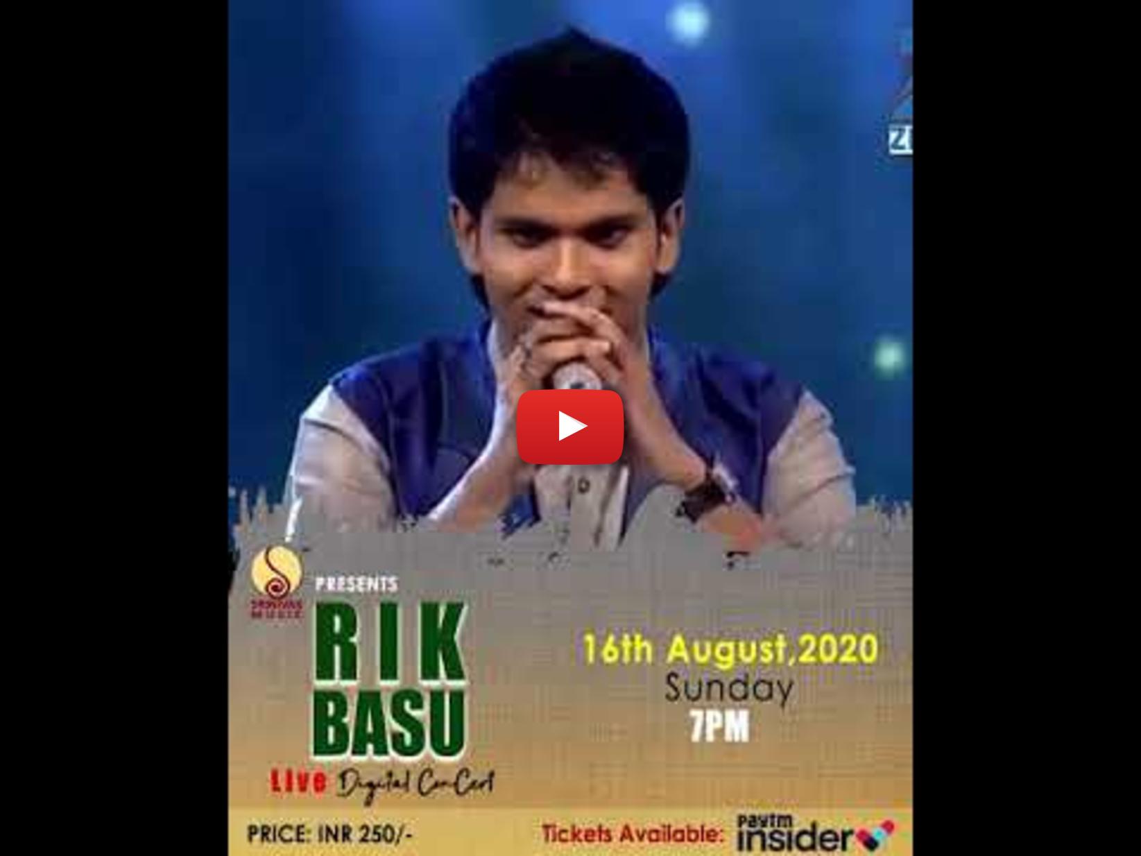 Rik Basu Live Rik basu 's sensational soulful rendition of tera hi bas hona chahoon. rik basu live