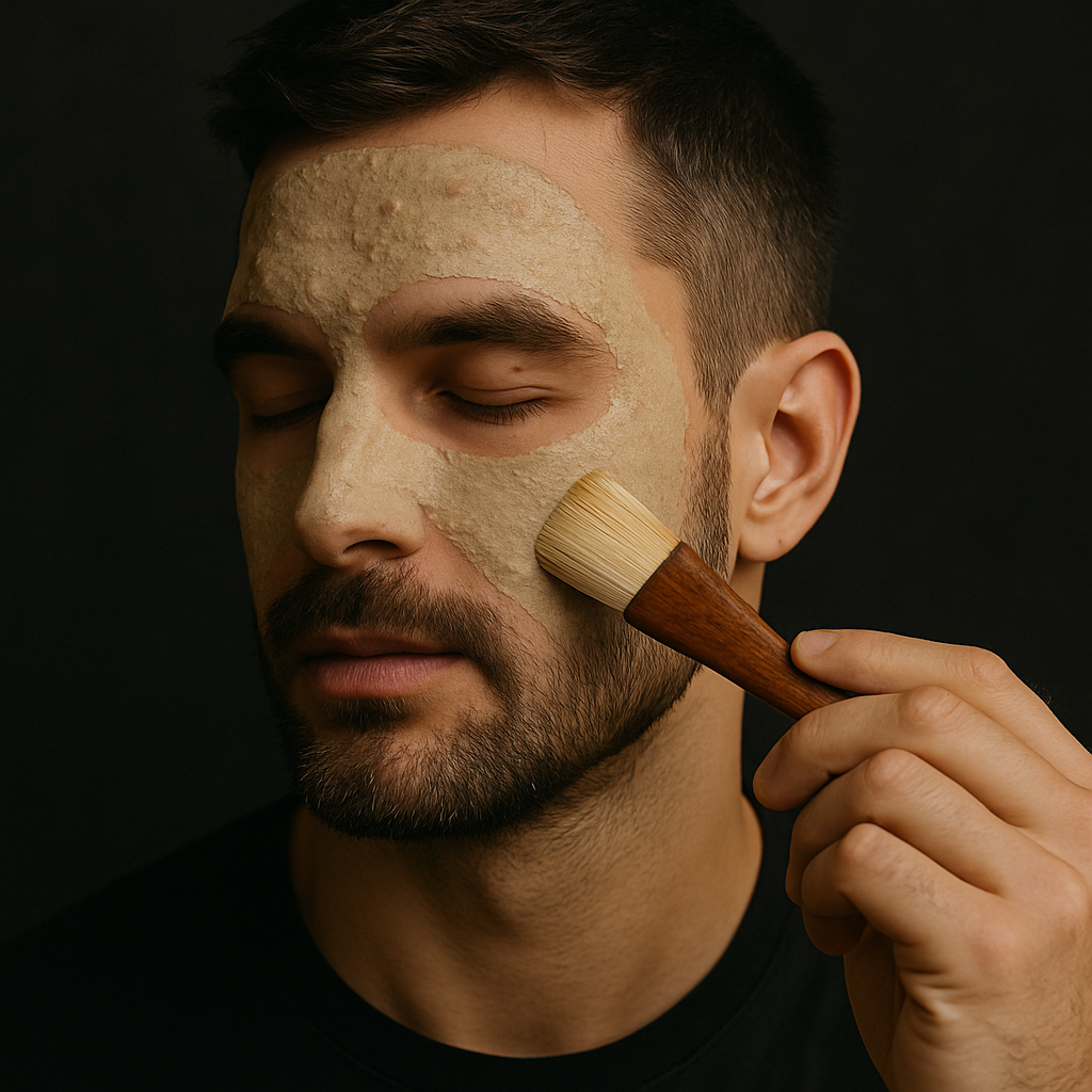 Baobab powder face mask in ceramic bowl