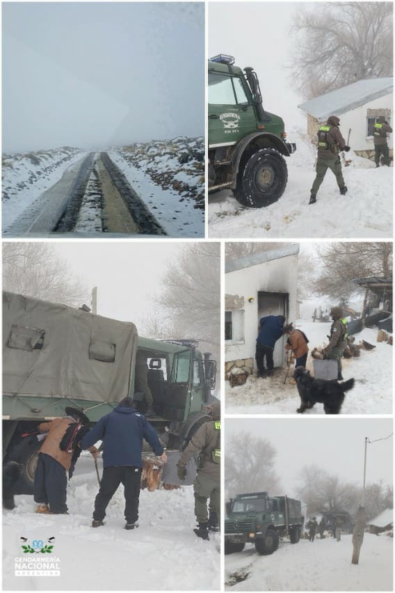Neuquén: rescataron a un hombre de 80 años que quedó aislado por la nieve