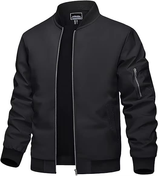 Men's Lightweight Bomber Jacket | Windproof & Water-Resistant