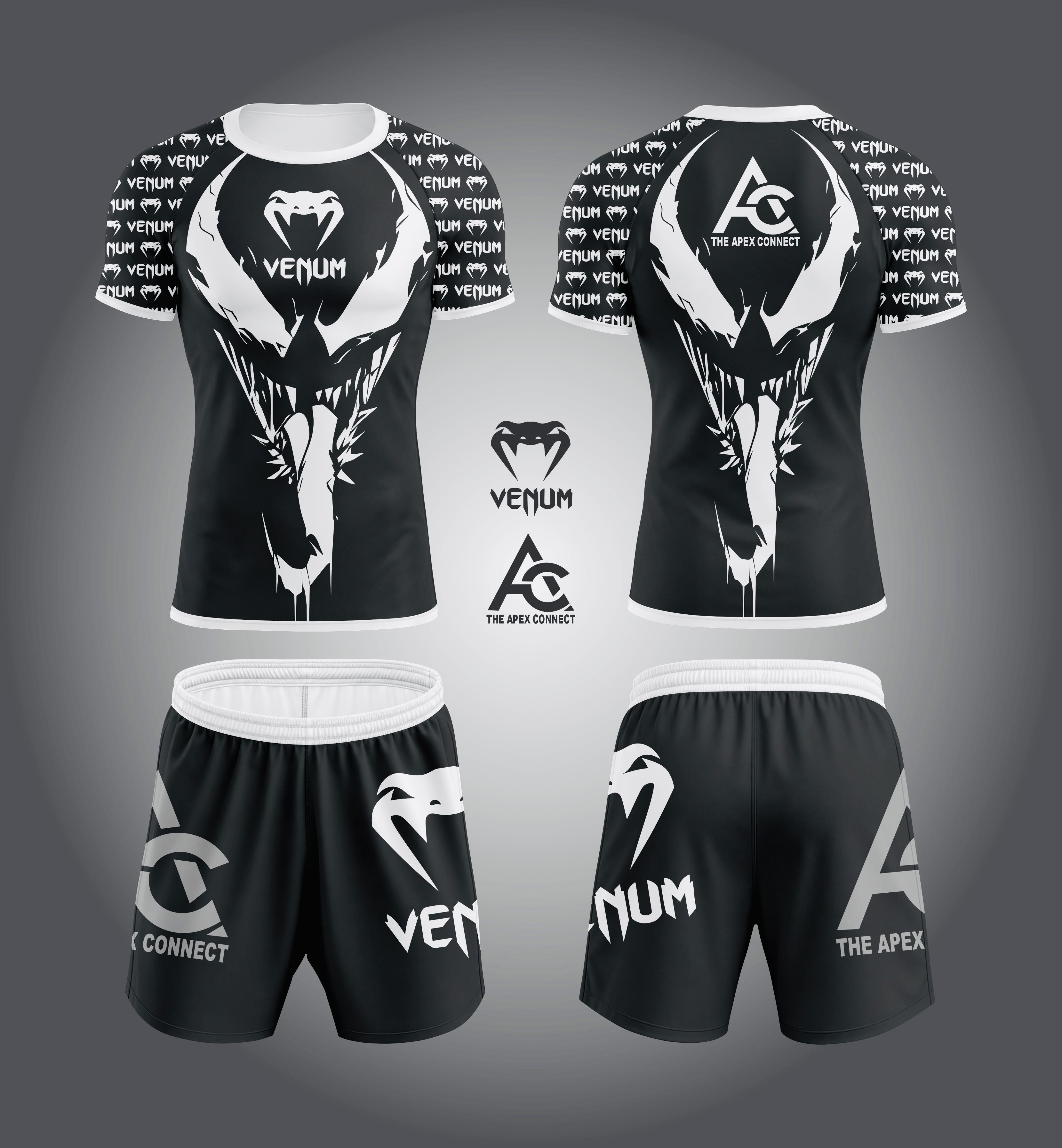 Custom No-Gi Rashguard & Fight Shorts Set – Snake Graphic Design