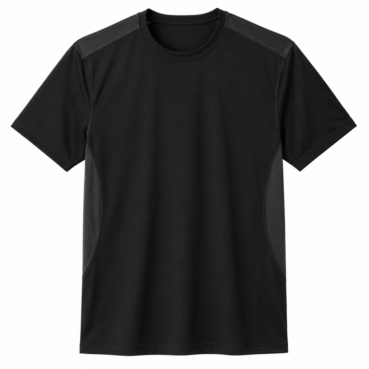 Custom Plain Black Short-Sleeve Team T-Shirt