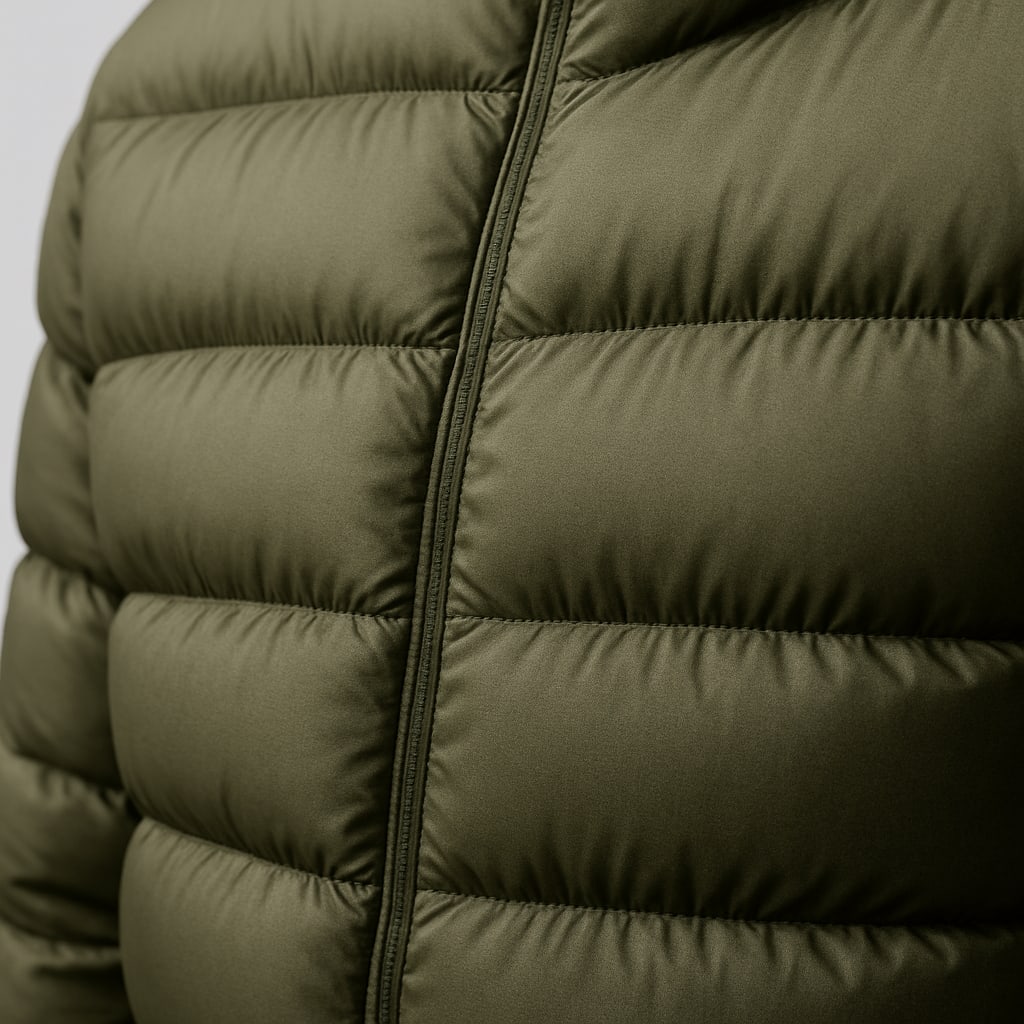 Olive Green Puffer Jacket for B2B & Corporate Uniforms