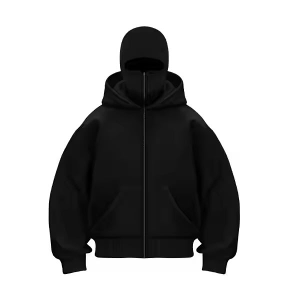 Balaclava Full-Zip Hoodie with Integrated Face Mask - Variant 4