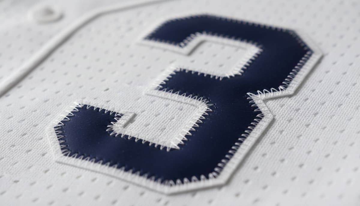 Macro shot of Tackle Twill embroidery stitching