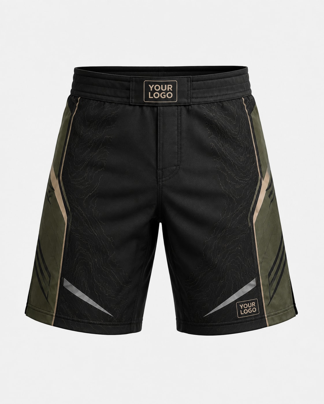 Custom Black and Olive No-Gi Rash Guard Set