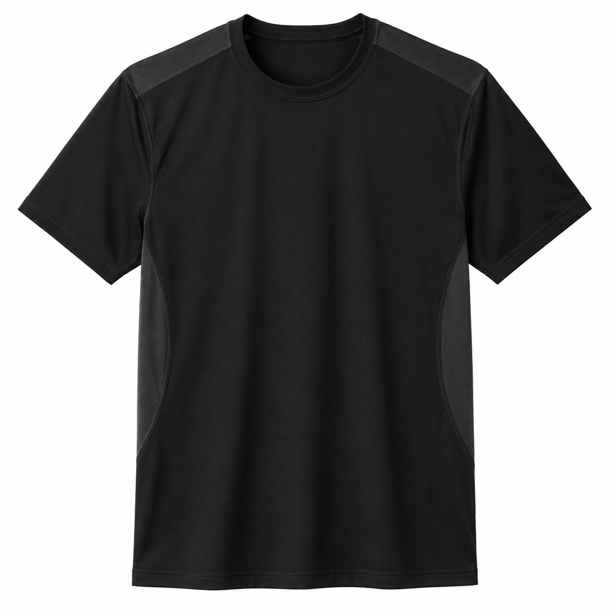 Custom Plain Black Short-Sleeve Team T-Shirt