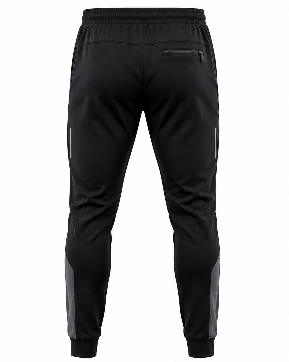 Custom Black and Charcoal Full-Zip Team Tracksuit