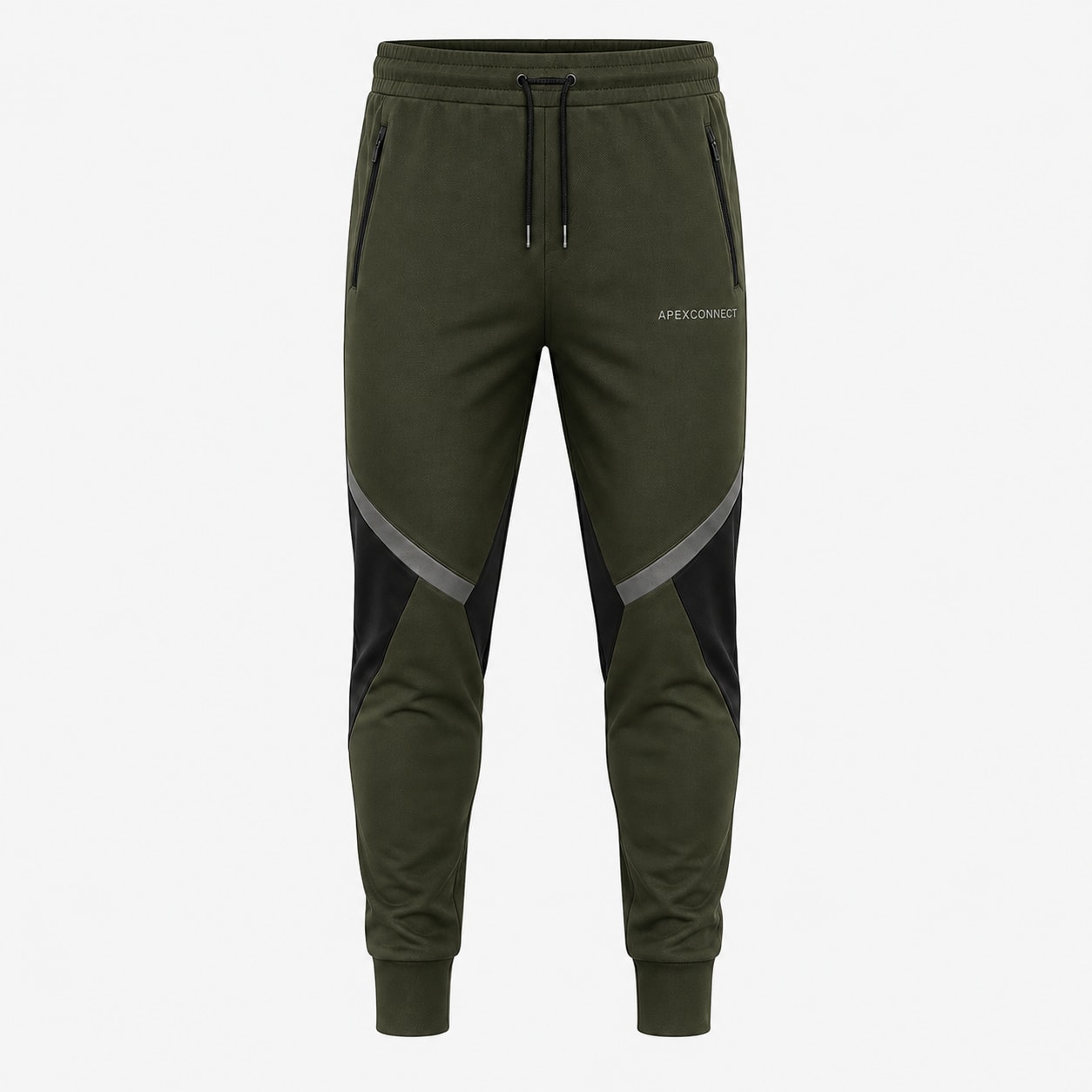 Custom Olive and Black Quarter-Zip Team Tracksuit