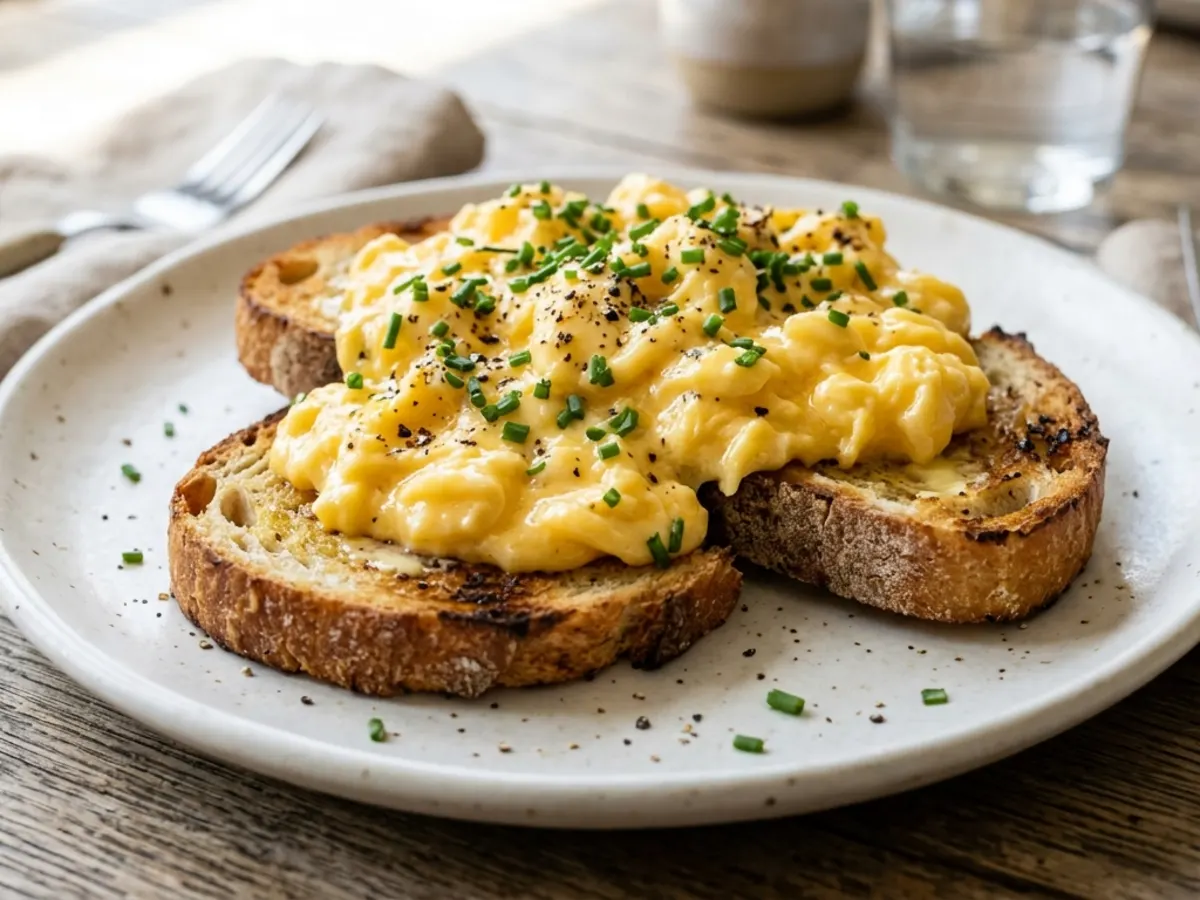 Classic Scrambled Eggs on Toast