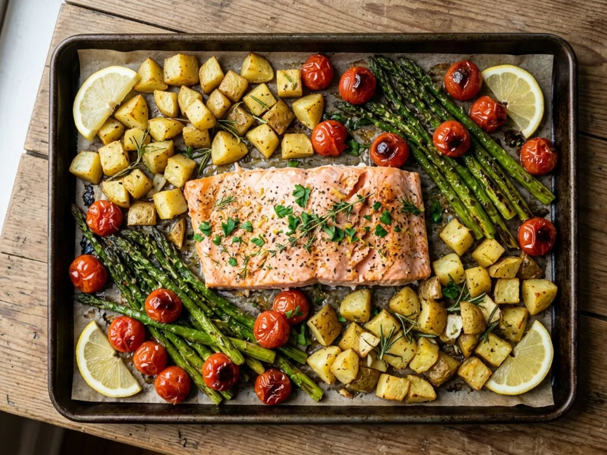 Sheet Pan Salmon and Vegetables