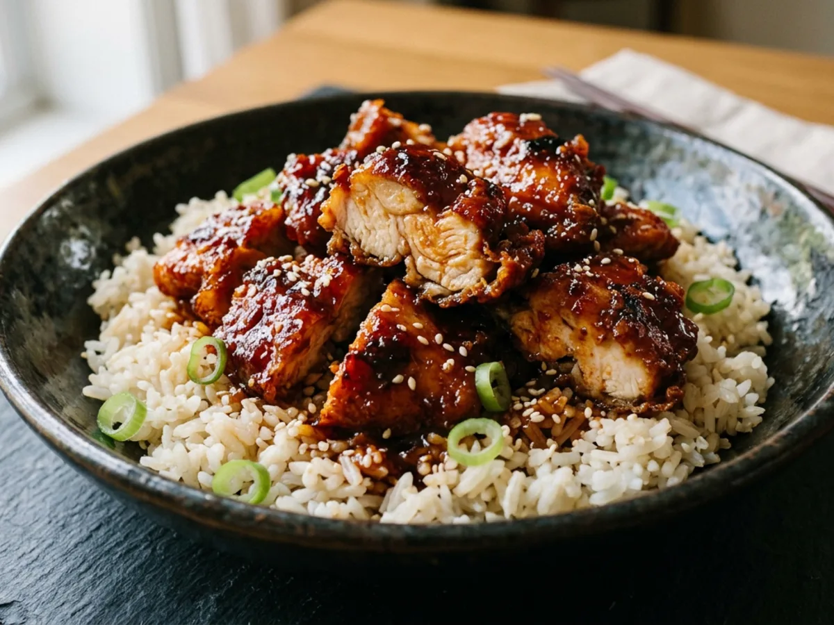 Crispy Gochujang Chicken Rice Bowls