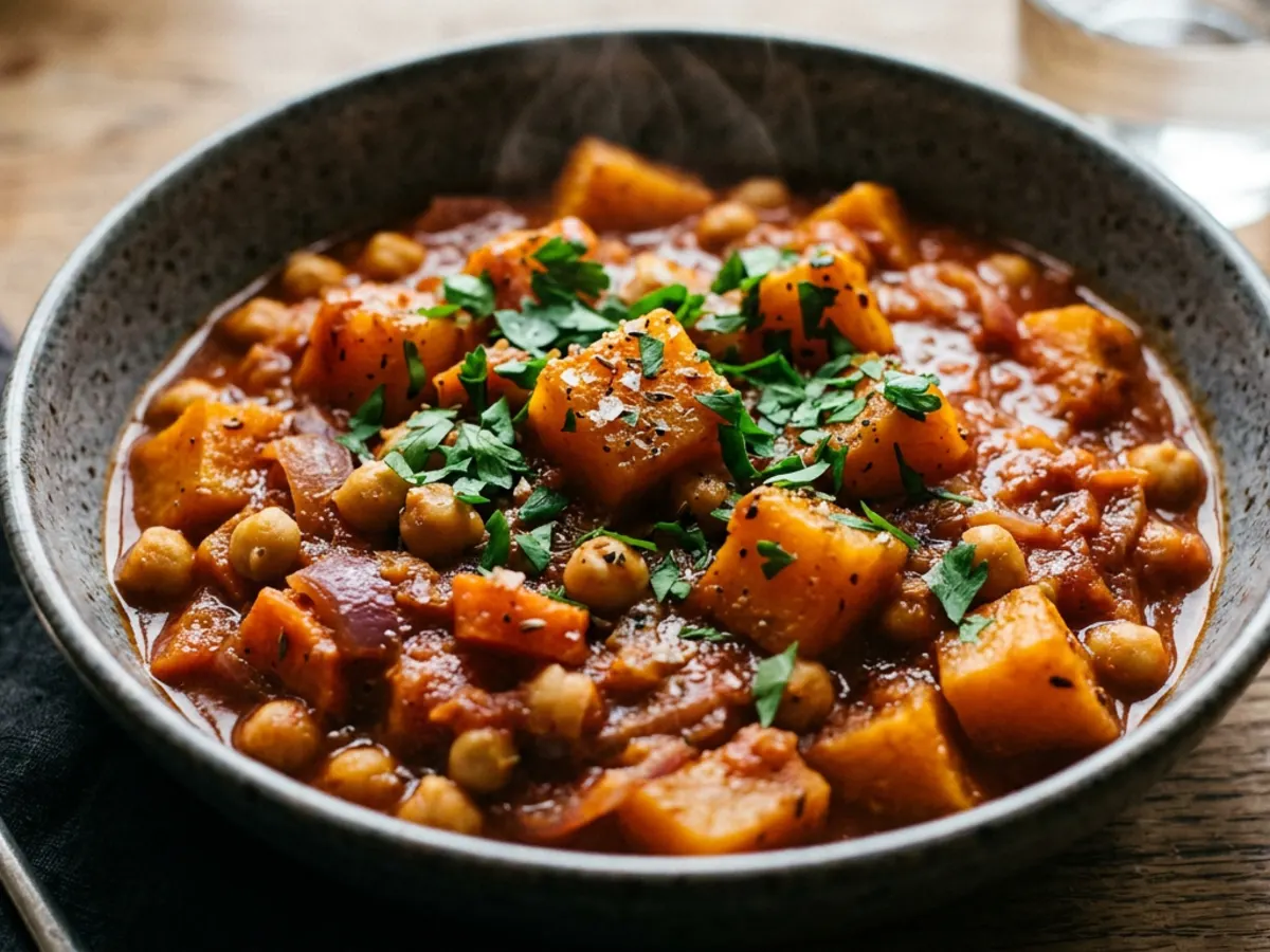 Moroccan Chickpea and Butternut Squash Stew