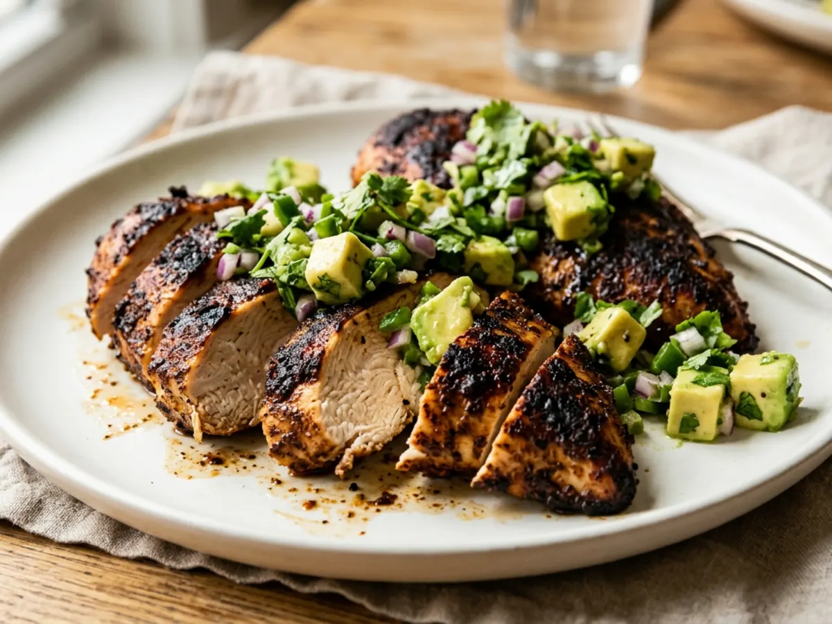 Blackened Chicken with Avocado Salsa
