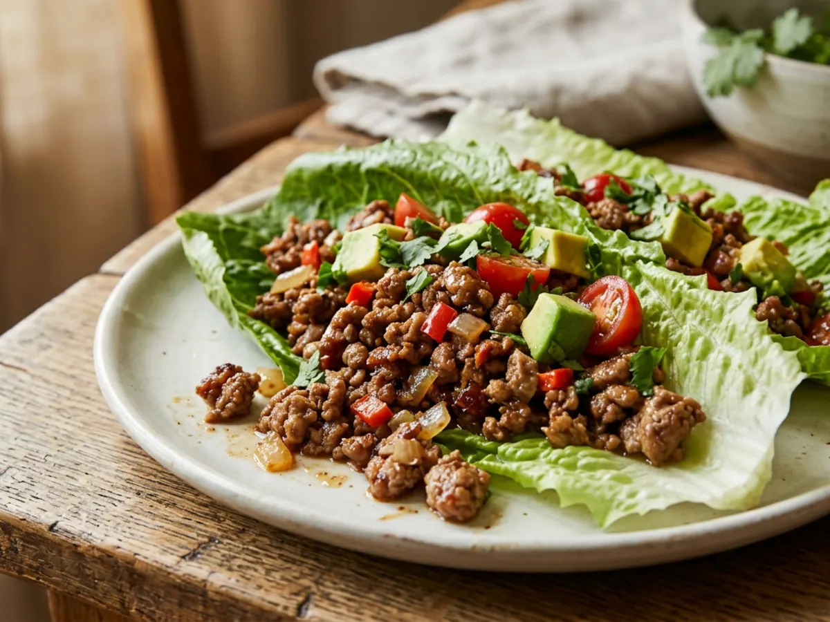 Turkey Taco Lettuce Wraps