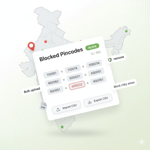 Pincode blocking management interface