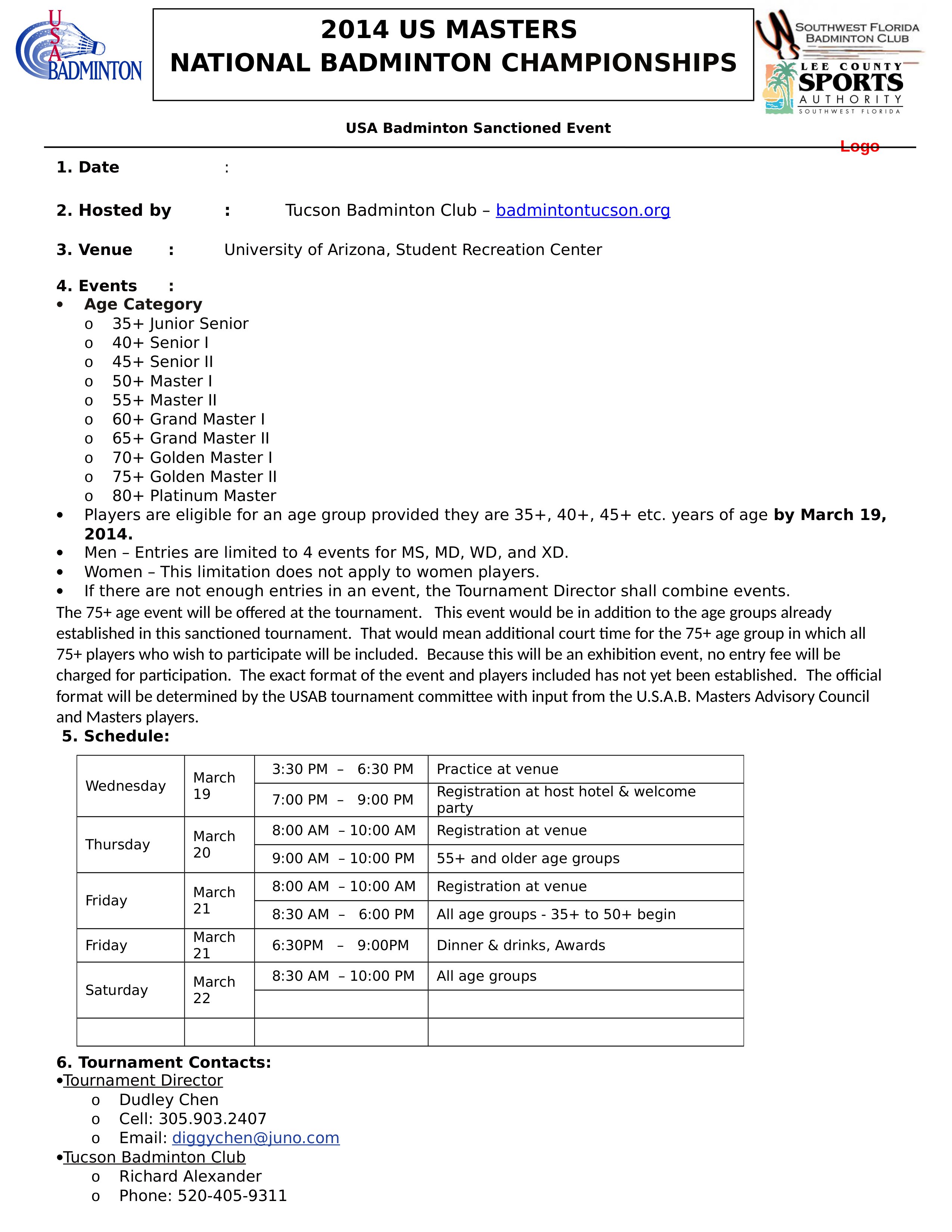 2014 USA Masters BADMINTON Championships 3 6 13 v7 Form 1 28 14