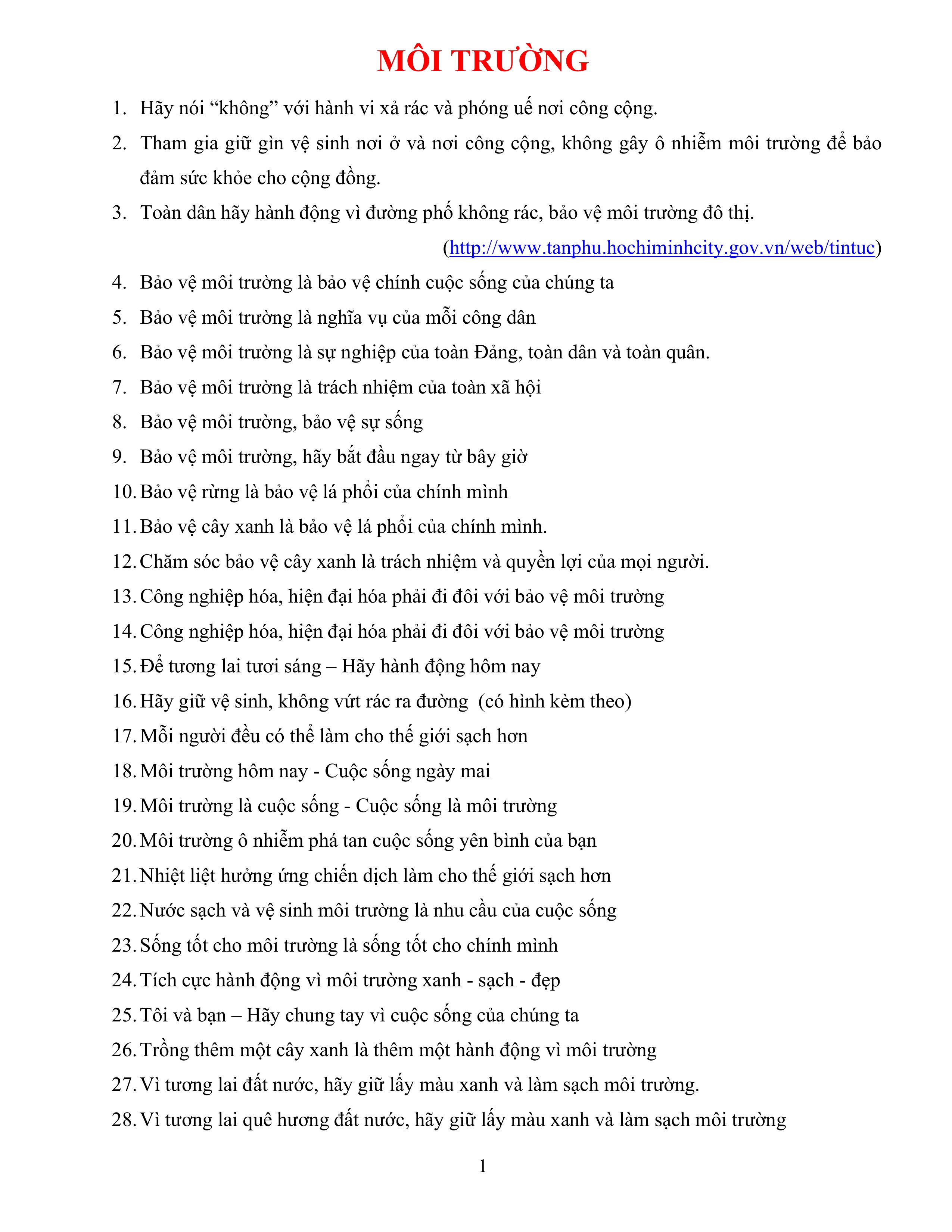 Socio cultural Slogans in Vietnamese
