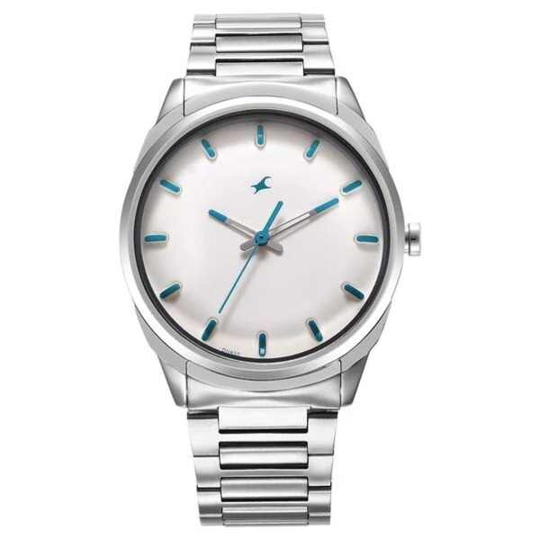 Fastrack Quartz Analog Watch for Guys - Silver