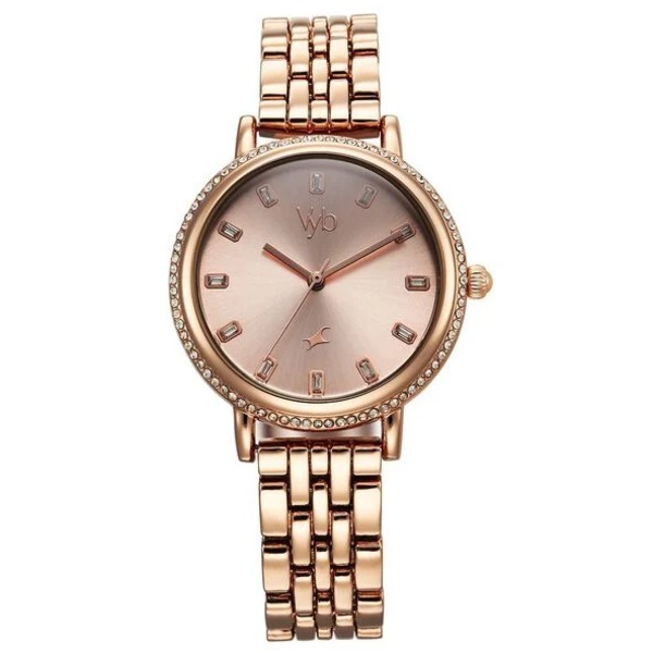 Fastrack Vyb Enigma Quartz Analog Watch For Women - Rose Gold
