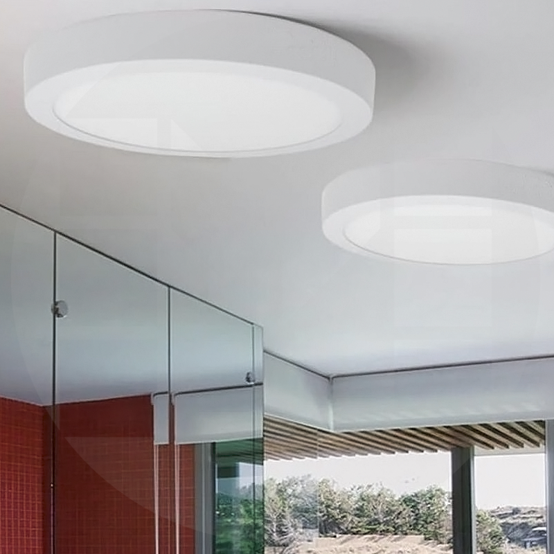 Panel led plafon ext. circular 18w luz neutra ø22cm marco blanco - Alic
