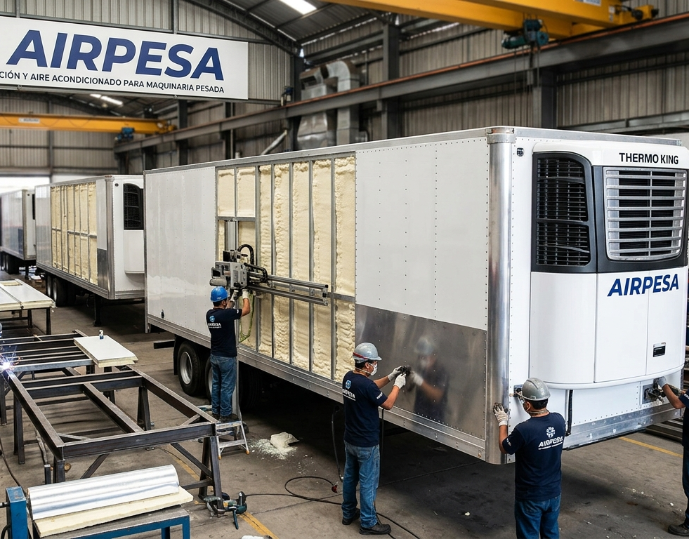 tecnicos-de-airpesa-verificando-evaporador-recien-fabricado-para-acondicionado-al-interior-del-taller