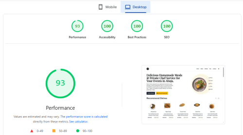 google page insight performance audit for steezepot