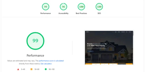 okisrealestate.vercel.app pageinsight perfomance audit