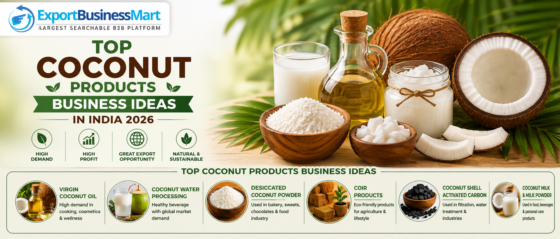 Top Coconut Products Business Ideas in India 2026