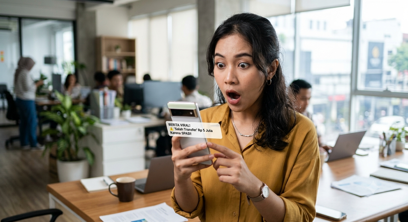 Viral di Medsos! Cuma Gara-Gara "Spasi", Uang Rp5 Juta Nyasar ke Bank Lain