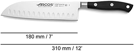 Vue 3 de Arcos Couteau Santoku Professionnel