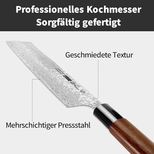 Vue 2 de Plys Couteau Nakiri Japonais