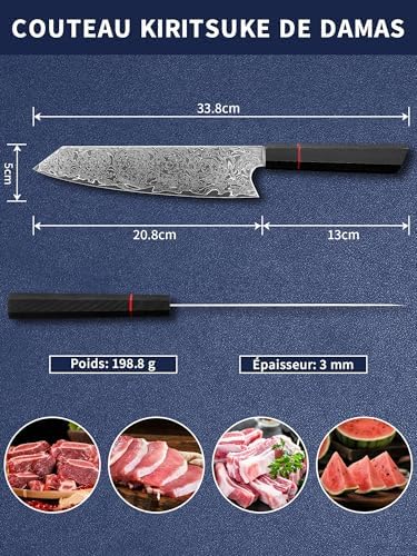 Vue 6 de Plys Kiritsuke Damas Couteau