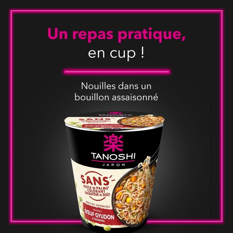 Vue 2 de Tanoshi Cup Nouilles Instantanees