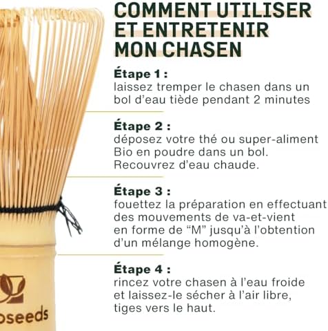 Vue 3 de Fouet Matcha En