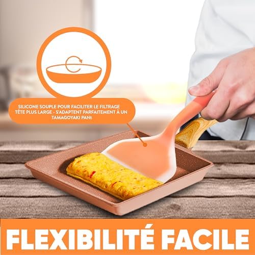 Vue 3 de Zaigon Spatule Tamagoyakisiliconevaisselleresistant