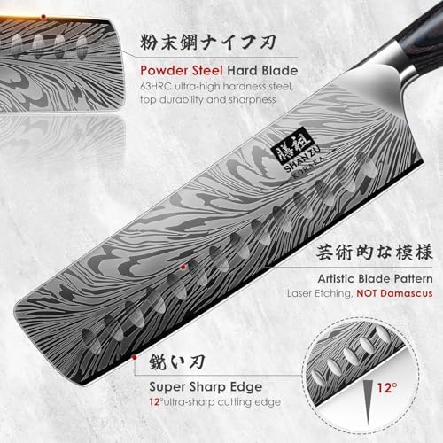 Vue 2 de Shan Zu Couteau Nakiri