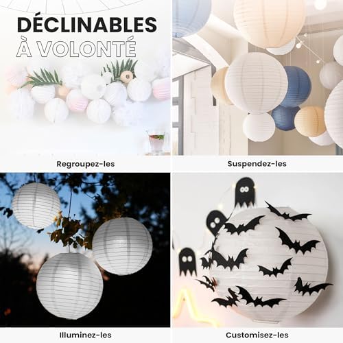Vue 5 de Lampion Boule Papier Cm